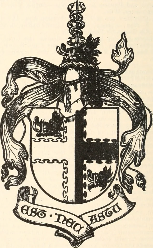 An illustration from Armorial families : a directory of gentlemen of coat-armour, 1905, leaf 279