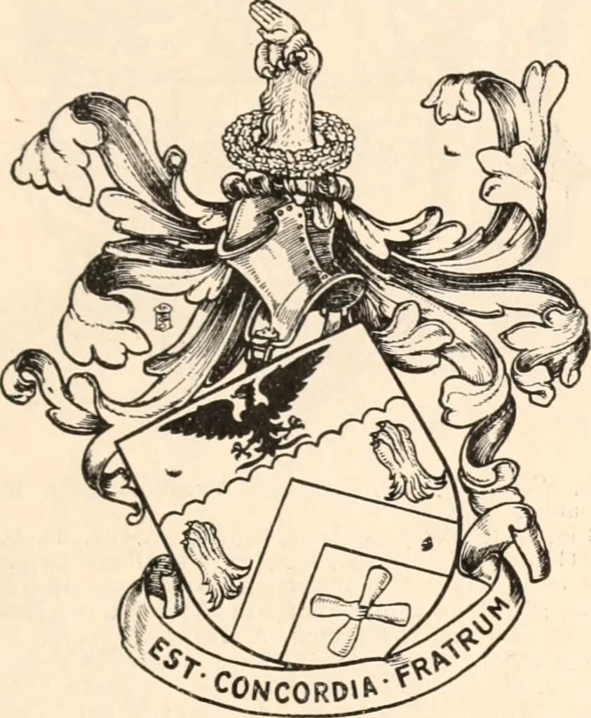 An illustration from Armorial families : a directory of gentlemen of coat-armour, 1905, leaf 286