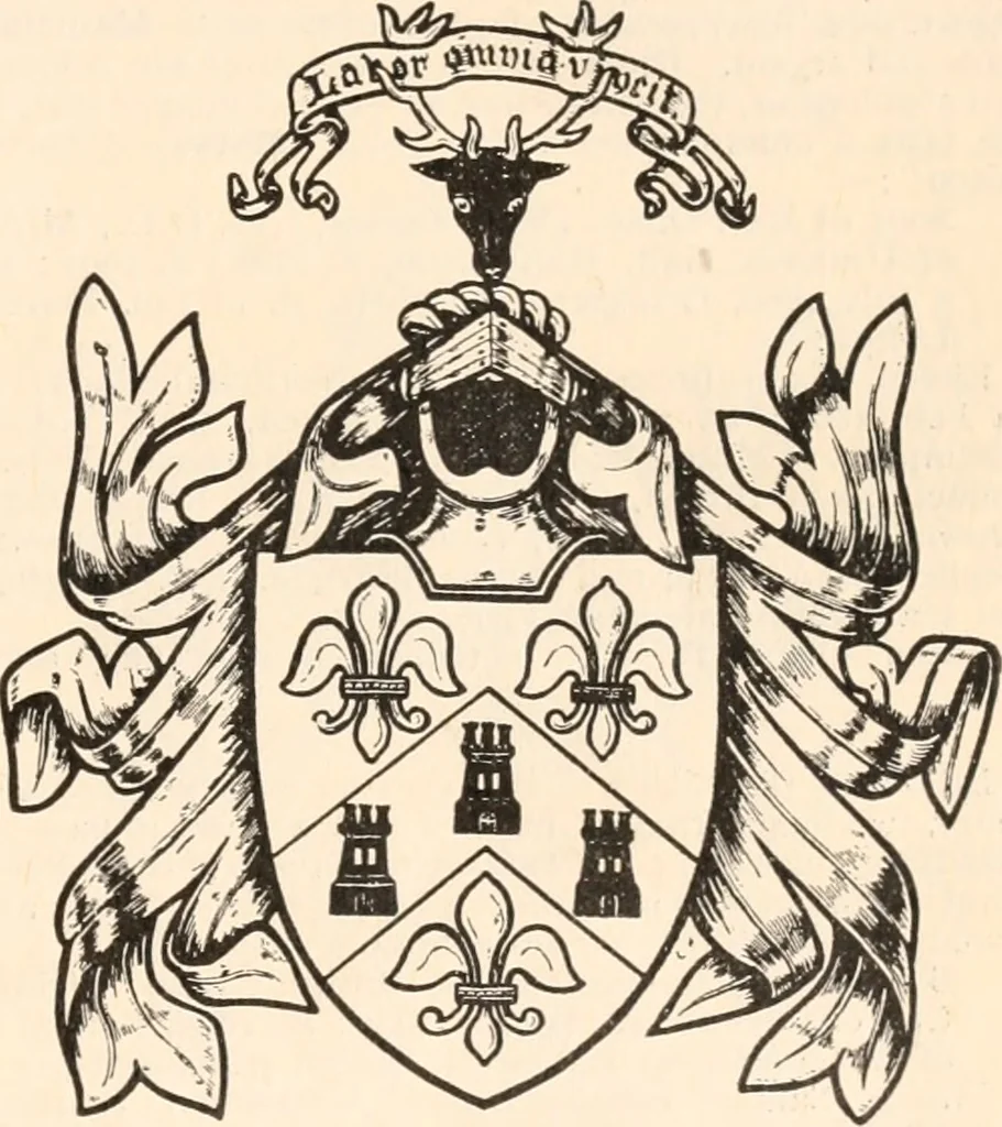 An illustration from Armorial families : a directory of gentlemen of coat-armour, 1905, leaf 286