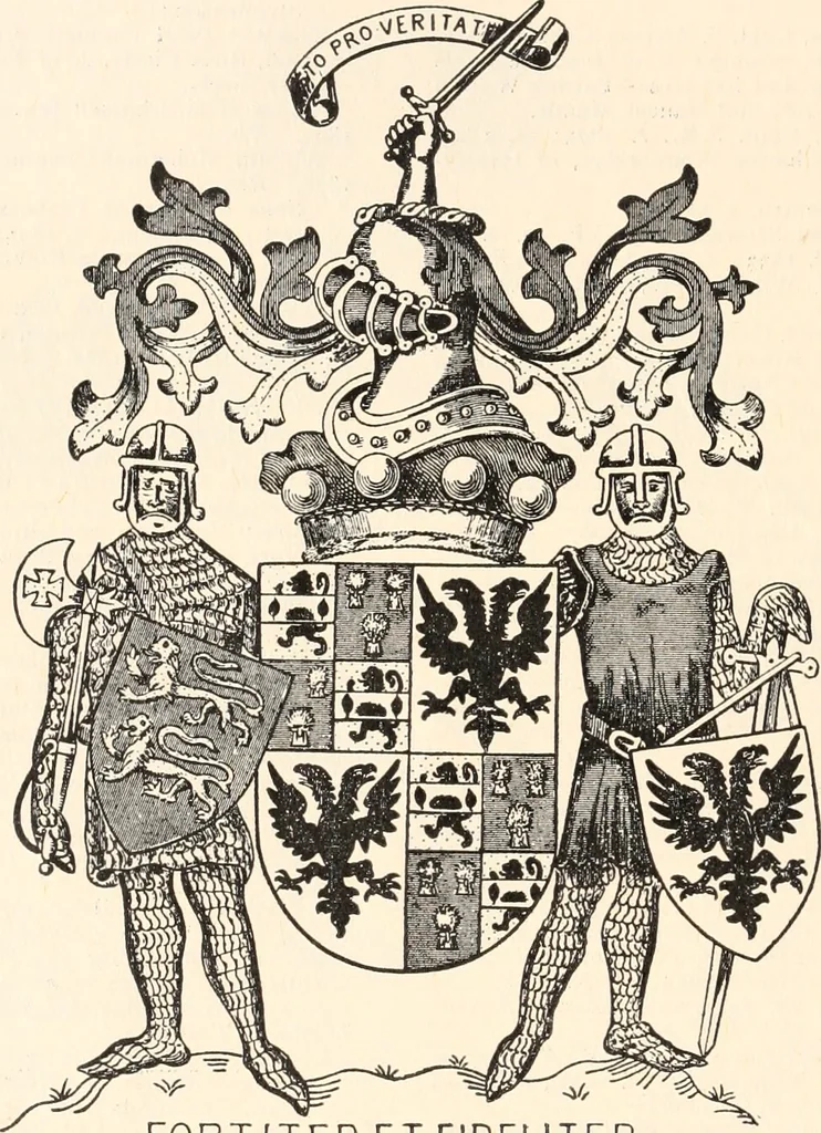 An illustration from Armorial families : a directory of gentlemen of coat-armour, 1905, leaf 293