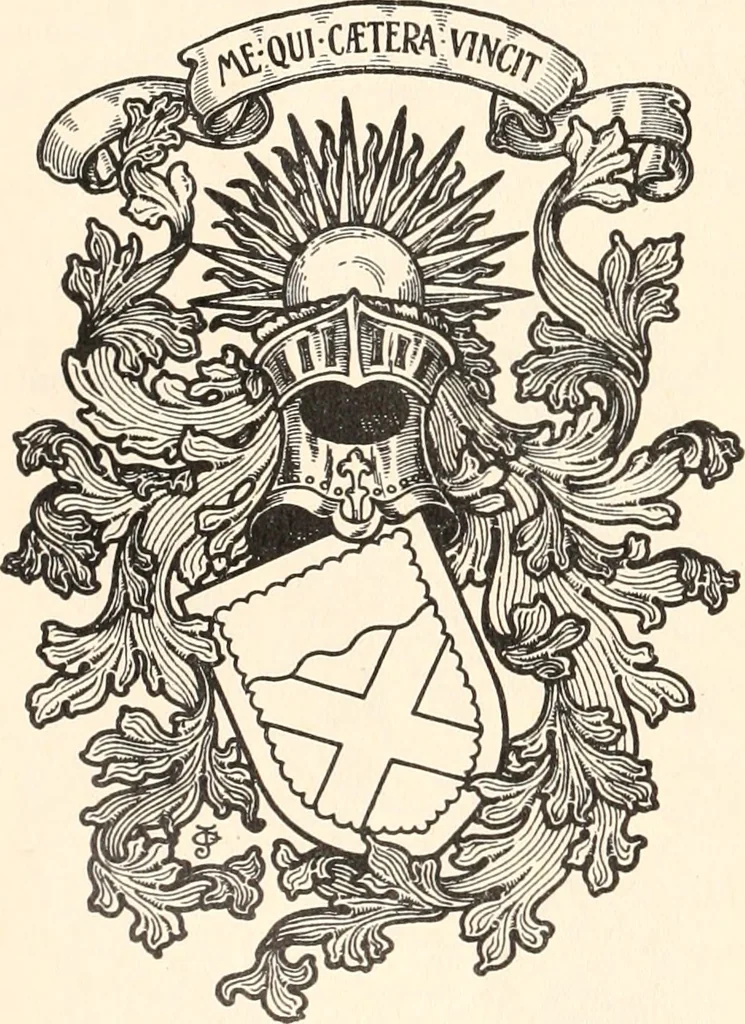 An illustration from Armorial families : a directory of gentlemen of coat-armour, 1905, leaf 297