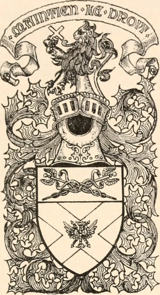 An illustration from Armorial families : a directory of gentlemen of coat-armour, 1905, leaf 298
