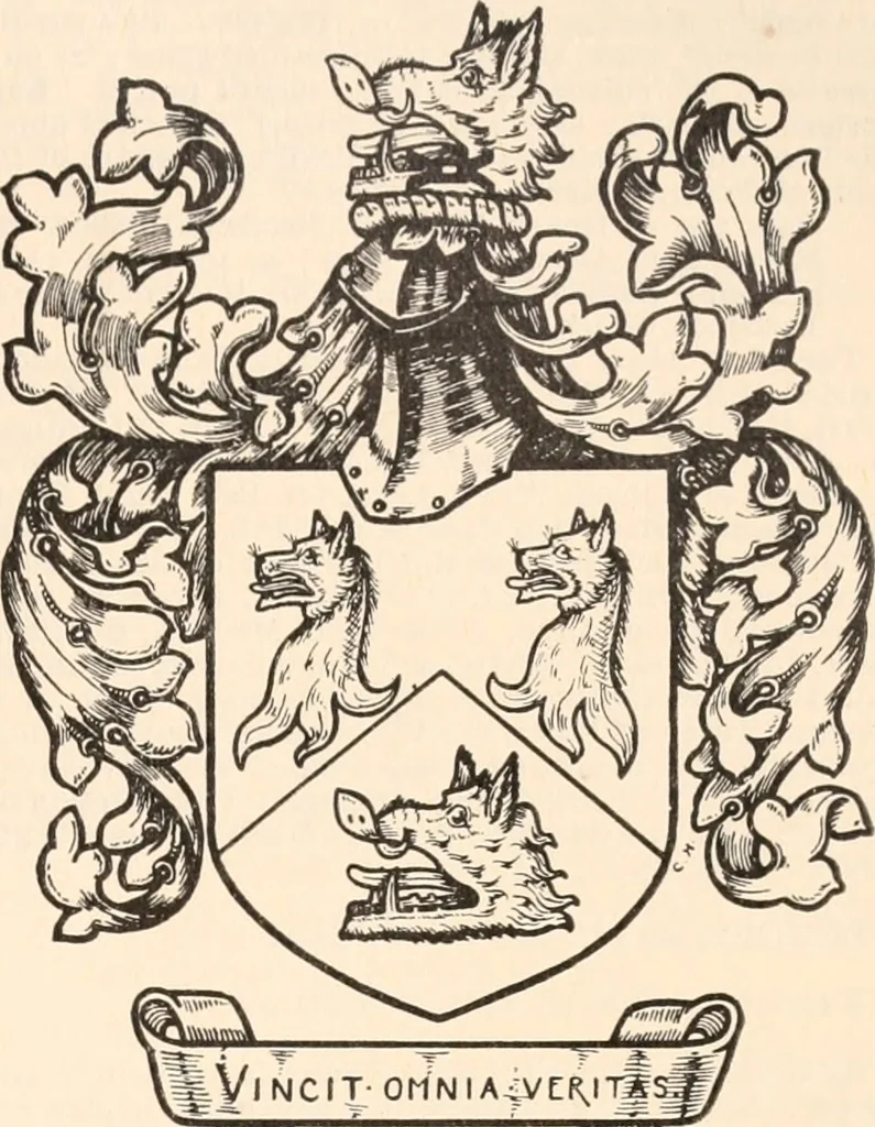 An illustration from Armorial families : a directory of gentlemen of coat-armour, 1905, leaf 298