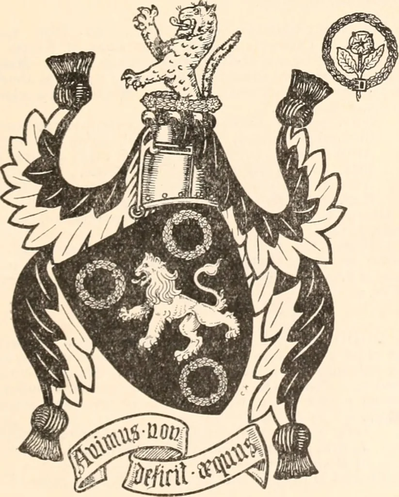 An illustration from Armorial families : a directory of gentlemen of coat-armour, 1905, leaf 304