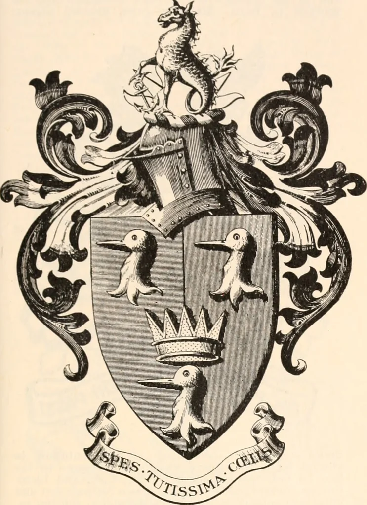 An illustration from Armorial families : a directory of gentlemen of coat-armour, 1905, leaf 318