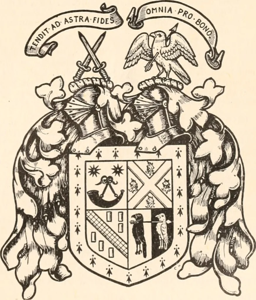 An illustration from Armorial families : a directory of gentlemen of coat-armour, 1905, leaf 318