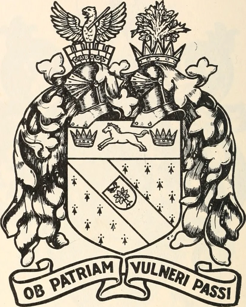 An illustration from Armorial families : a directory of gentlemen of coat-armour, 1905, leaf 319