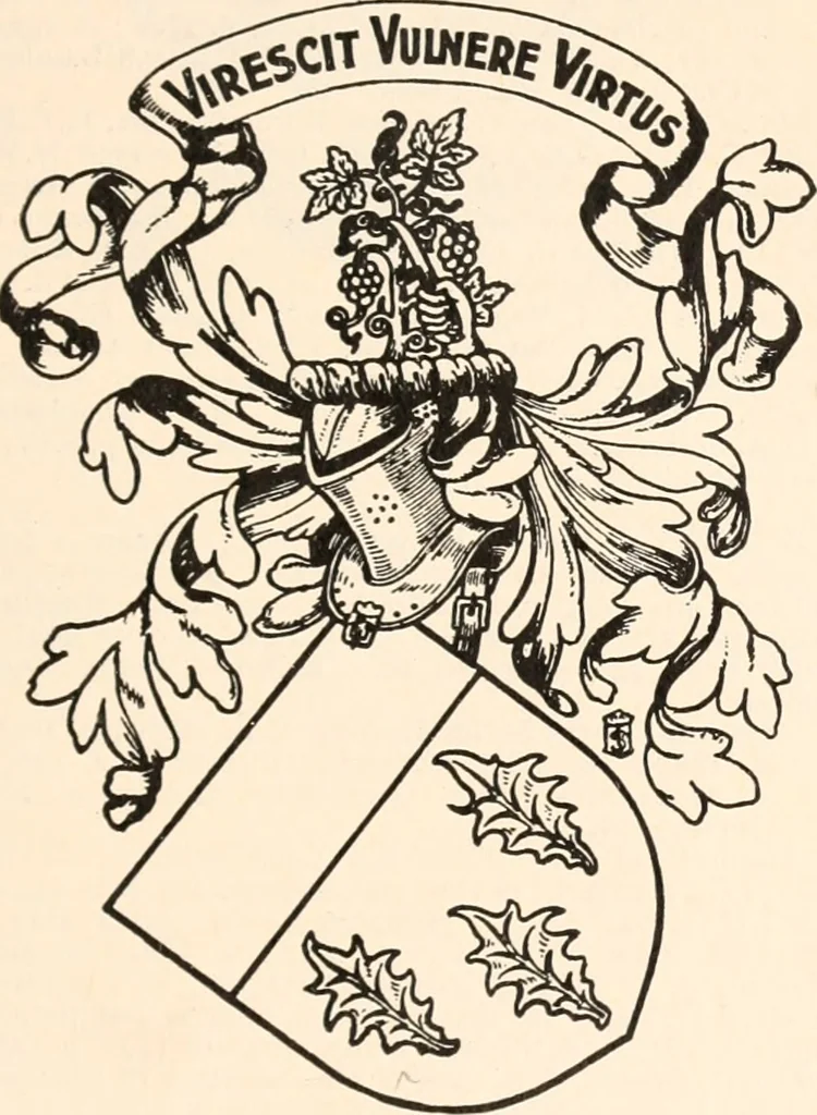 An illustration from Armorial families : a directory of gentlemen of coat-armour, 1905, leaf 320