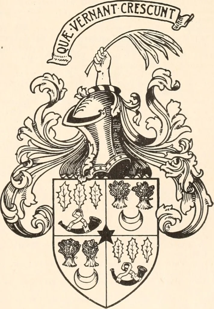 An illustration from Armorial families : a directory of gentlemen of coat-armour, 1905, leaf 320