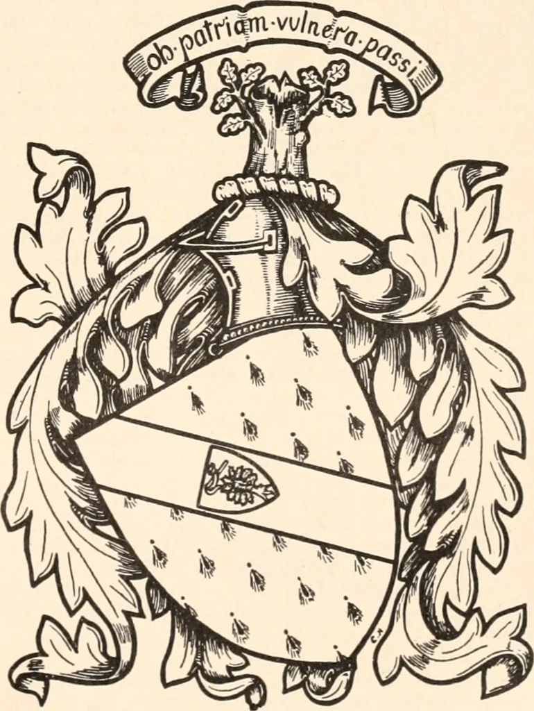 An illustration from Armorial families : a directory of gentlemen of coat-armour, 1905, leaf 322