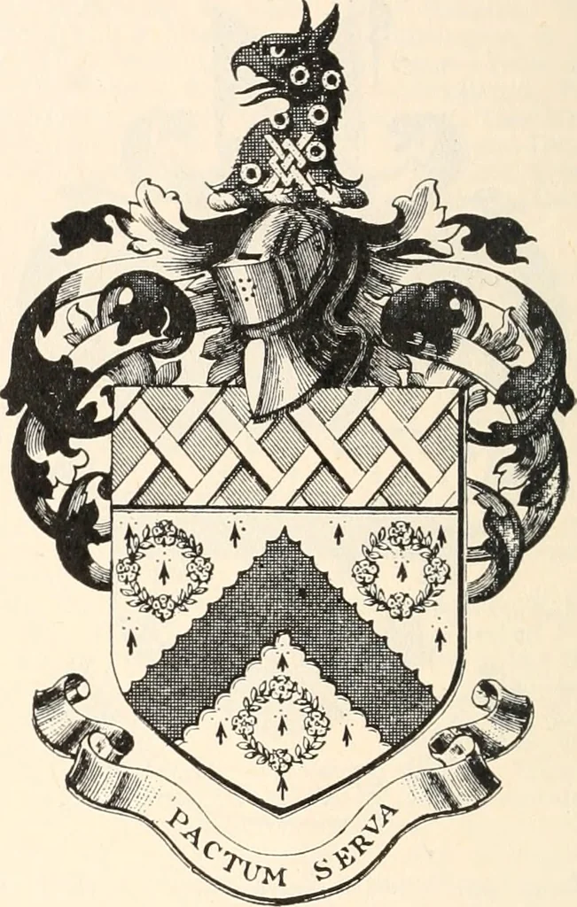 An illustration from Armorial families : a directory of gentlemen of coat-armour, 1905, leaf 323