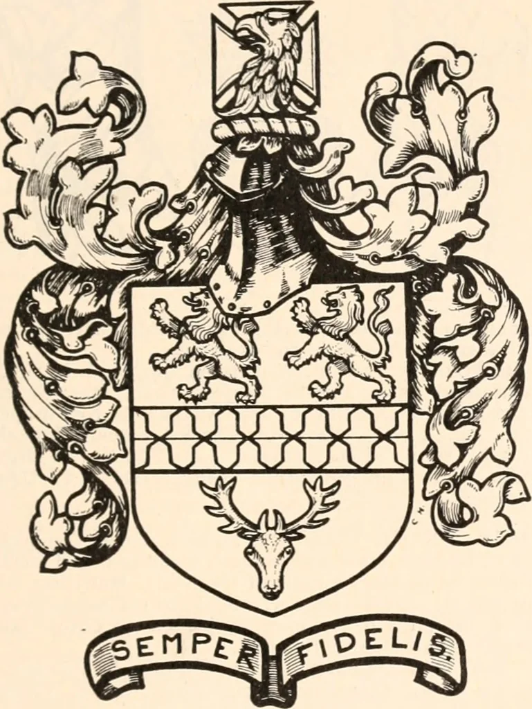 An illustration from Armorial families : a directory of gentlemen of coat-armour, 1905, leaf 326