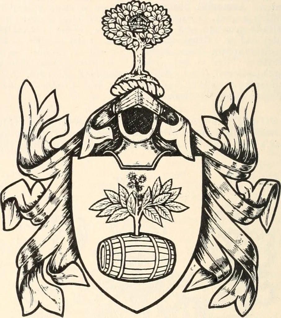 An illustration from Armorial families : a directory of gentlemen of coat-armour, 1905, leaf 327