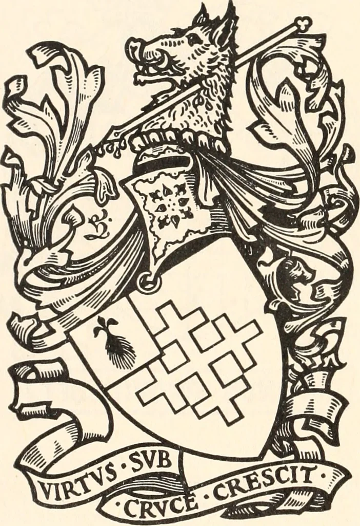 An illustration from Armorial families : a directory of gentlemen of coat-armour, 1905, leaf 329