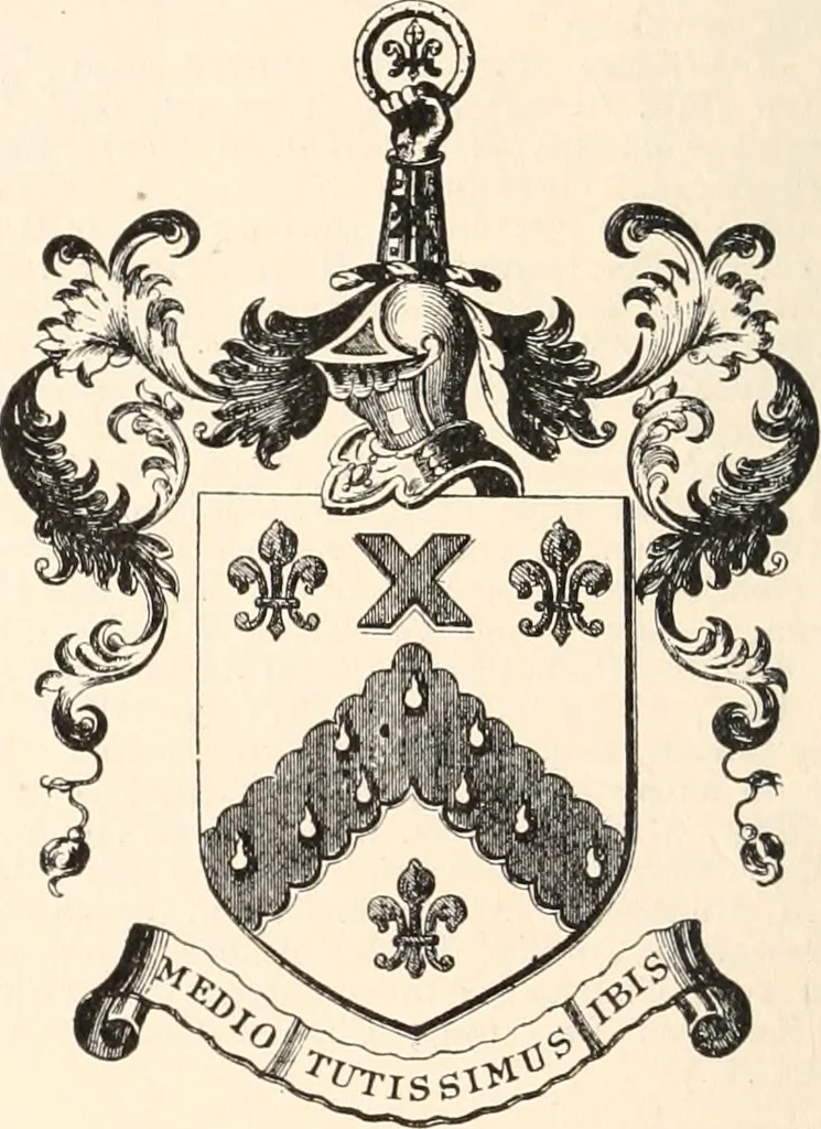 An illustration from Armorial families : a directory of gentlemen of coat-armour, 1905, leaf 329