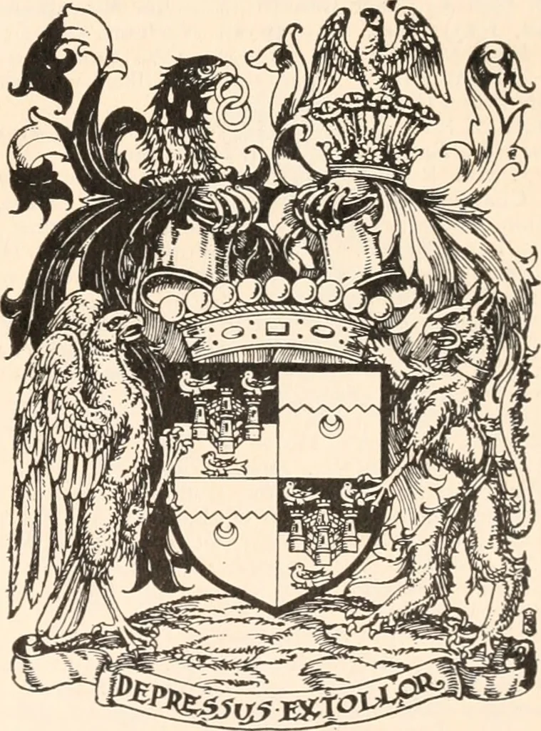 An illustration from Armorial families : a directory of gentlemen of coat-armour, 1905, leaf 332