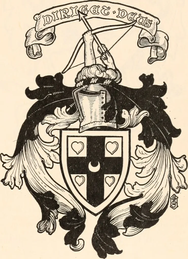 An illustration from Armorial families : a directory of gentlemen of coat-armour, 1905, leaf 336