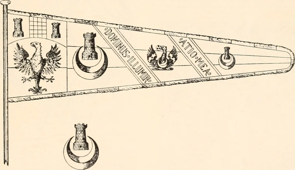 An illustration from Armorial families : a directory of gentlemen of coat-armour, 1905, leaf 342