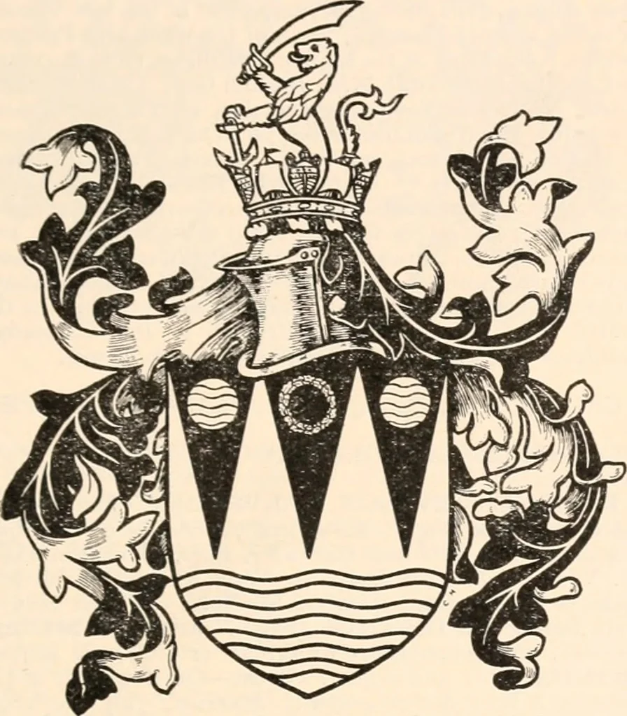 An illustration from Armorial families : a directory of gentlemen of coat-armour, 1905, leaf 346