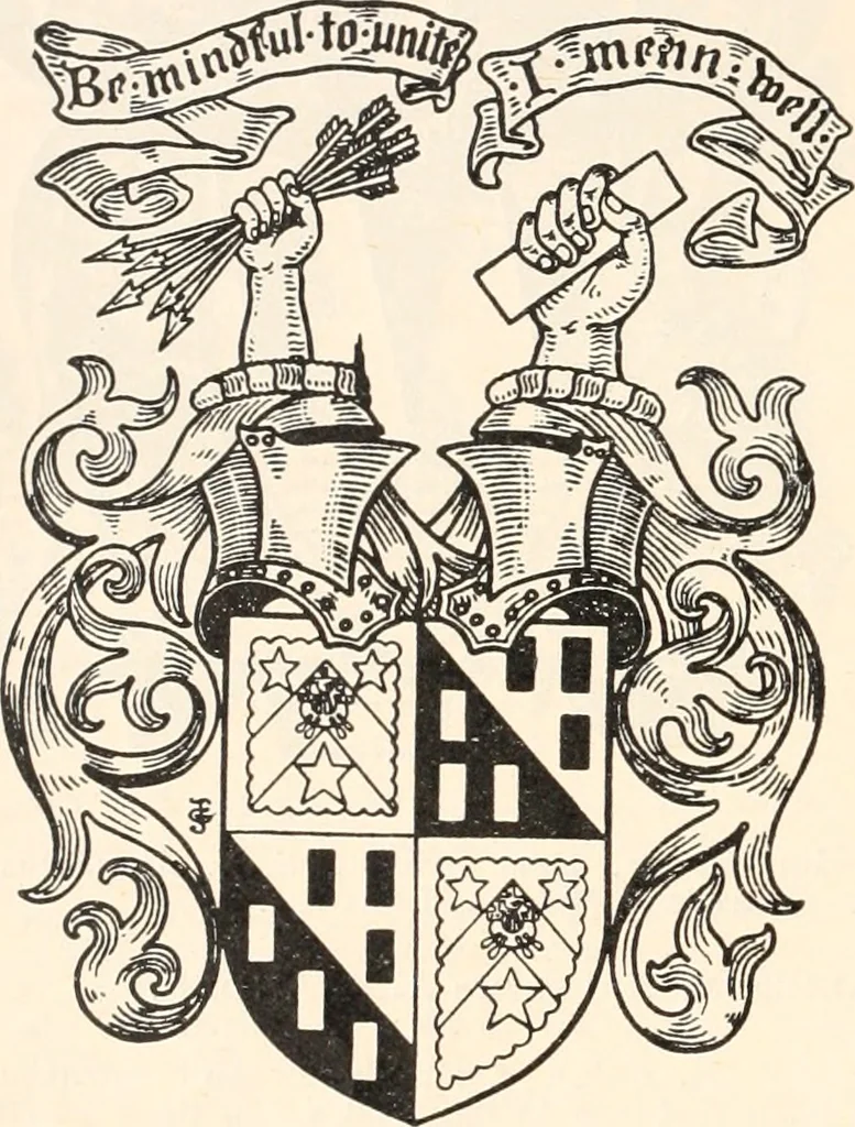 An illustration from Armorial families : a directory of gentlemen of coat-armour, 1905, leaf 347
