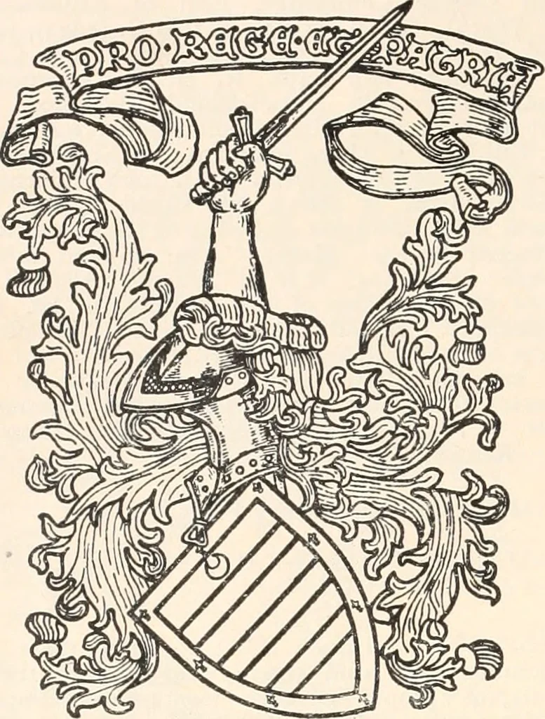 An illustration from Armorial families : a directory of gentlemen of coat-armour, 1905, leaf 349