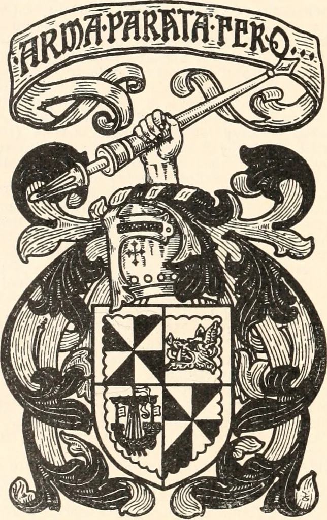 An illustration from Armorial families : a directory of gentlemen of coat-armour, 1905, leaf 351