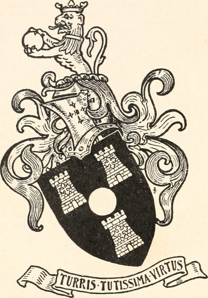 An illustration from Armorial families : a directory of gentlemen of coat-armour, 1905, leaf 365