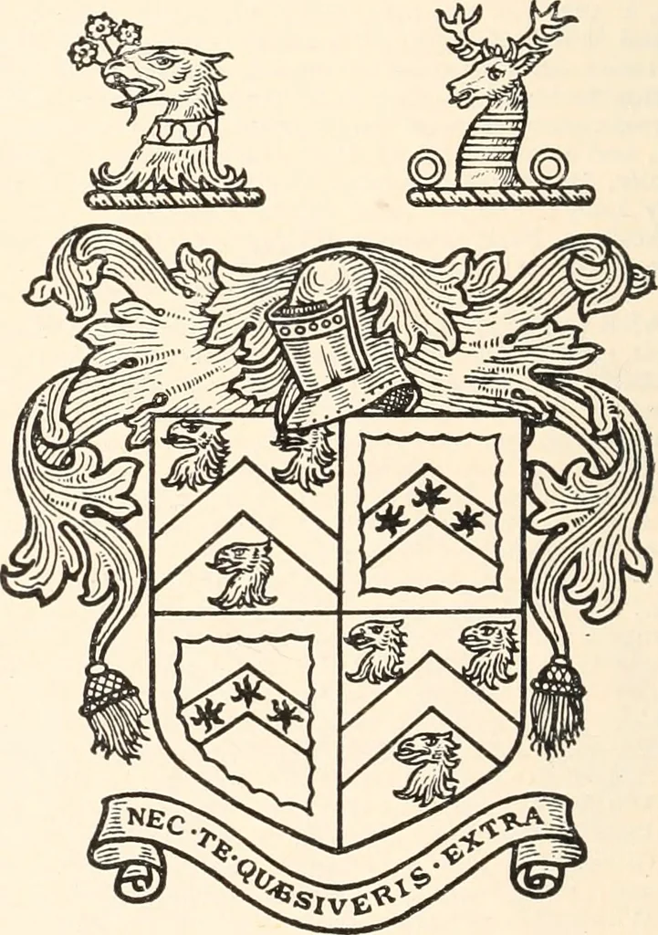 An illustration from Armorial families : a directory of gentlemen of coat-armour, 1905, leaf 371