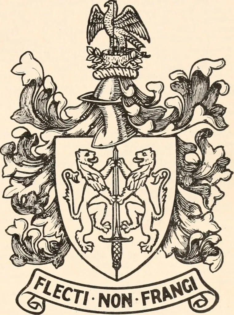 An illustration from Armorial families : a directory of gentlemen of coat-armour, 1905, leaf 372