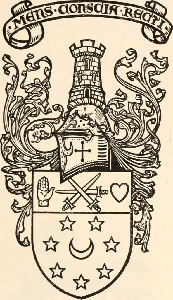 An illustration from Armorial families : a directory of gentlemen of coat-armour, 1905, leaf 376