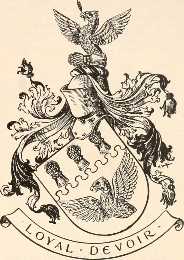 An illustration from Armorial families : a directory of gentlemen of coat-armour, 1905, leaf 376