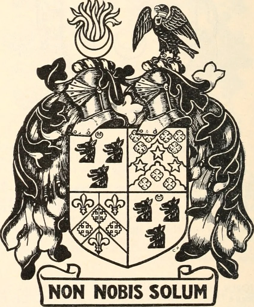 An illustration from Armorial families : a directory of gentlemen of coat-armour, 1905, leaf 377