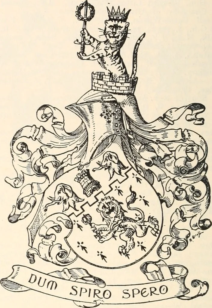 An illustration from Armorial families : a directory of gentlemen of coat-armour, 1905, leaf 379
