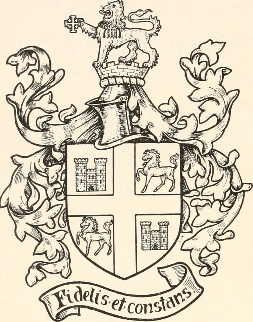 An illustration from Armorial families : a directory of gentlemen of coat-armour, 1905, leaf 381