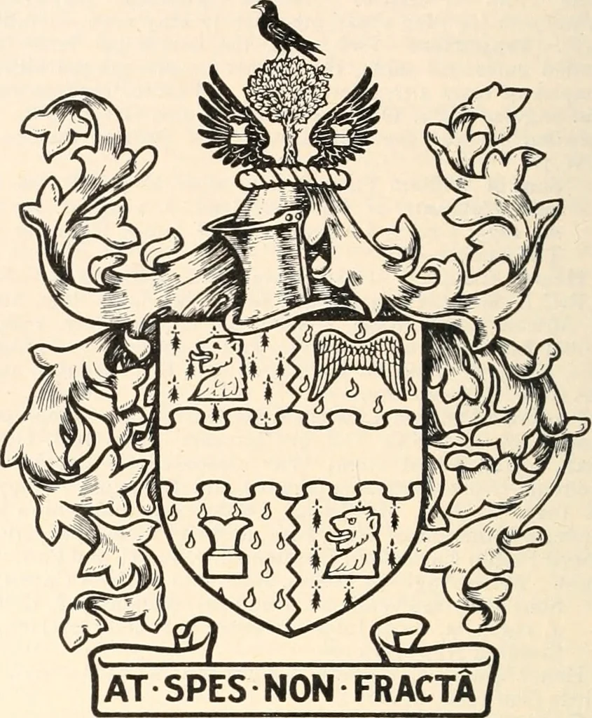 An illustration from Armorial families : a directory of gentlemen of coat-armour, 1905, leaf 389