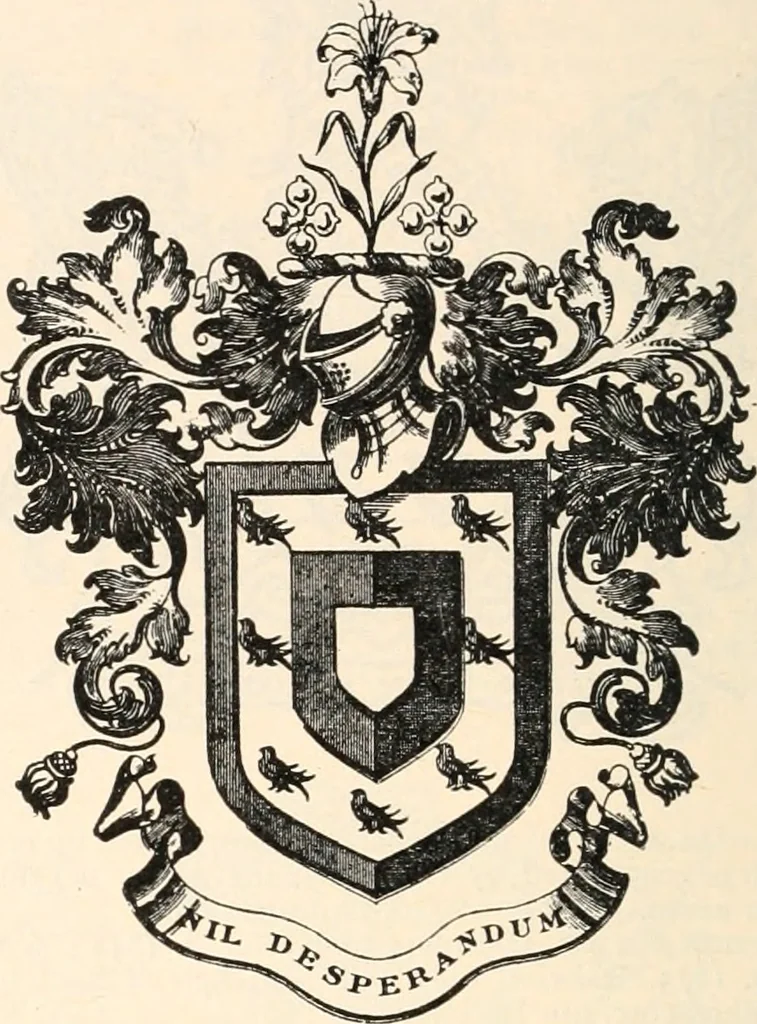 An illustration from Armorial families : a directory of gentlemen of coat-armour, 1905, leaf 393
