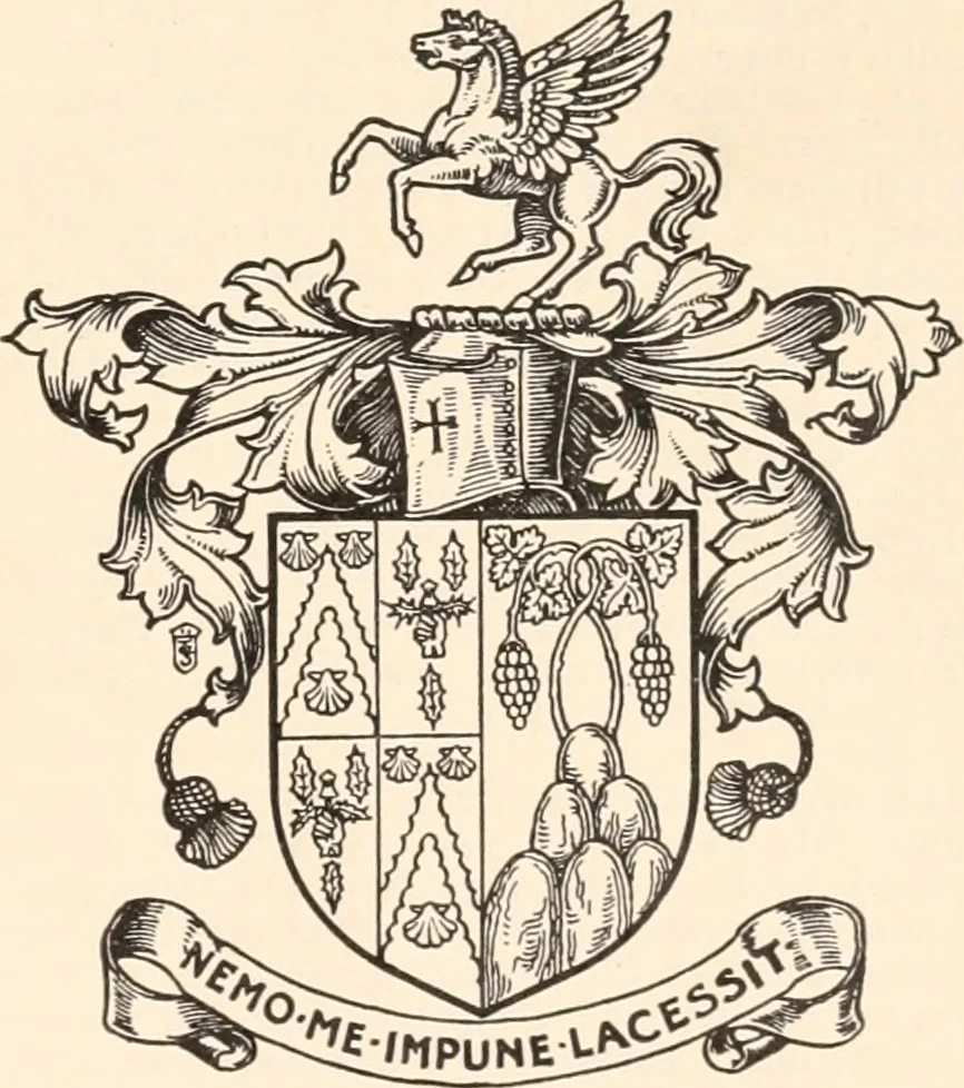 An illustration from Armorial families : a directory of gentlemen of coat-armour, 1905, leaf 396