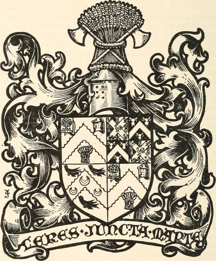 An illustration from Armorial families : a directory of gentlemen of coat-armour, 1905, leaf 399