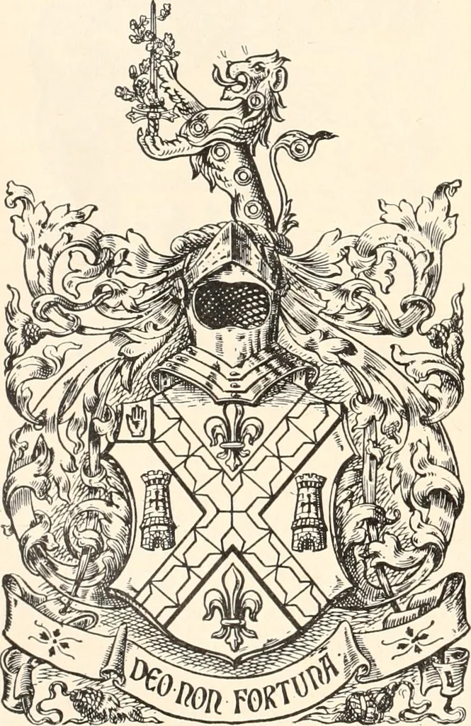 An illustration from Armorial families : a directory of gentlemen of coat-armour, 1905, leaf 401