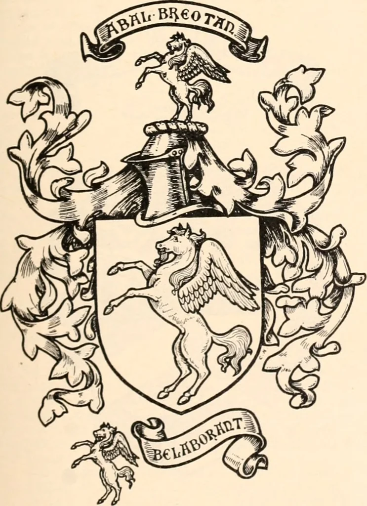 An illustration from Armorial families : a directory of gentlemen of coat-armour, 1905, leaf 52