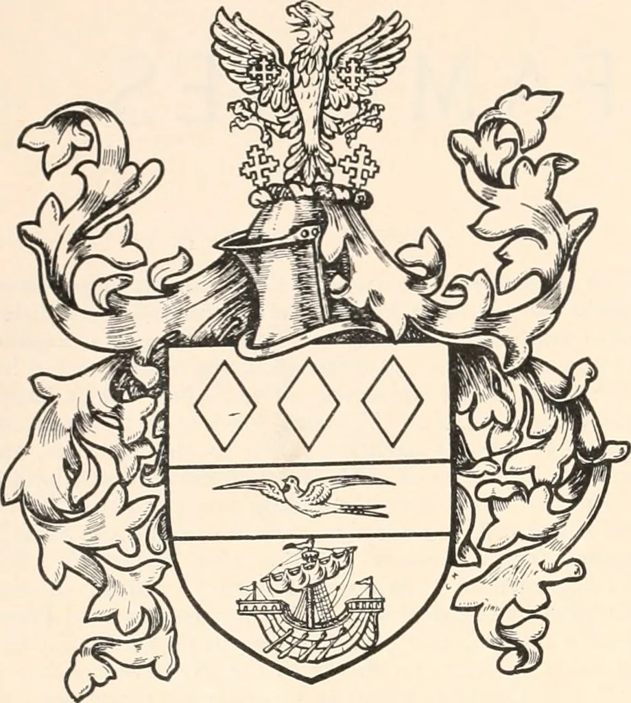 An illustration from Armorial families : a directory of gentlemen of coat-armour, 1905, leaf 53
