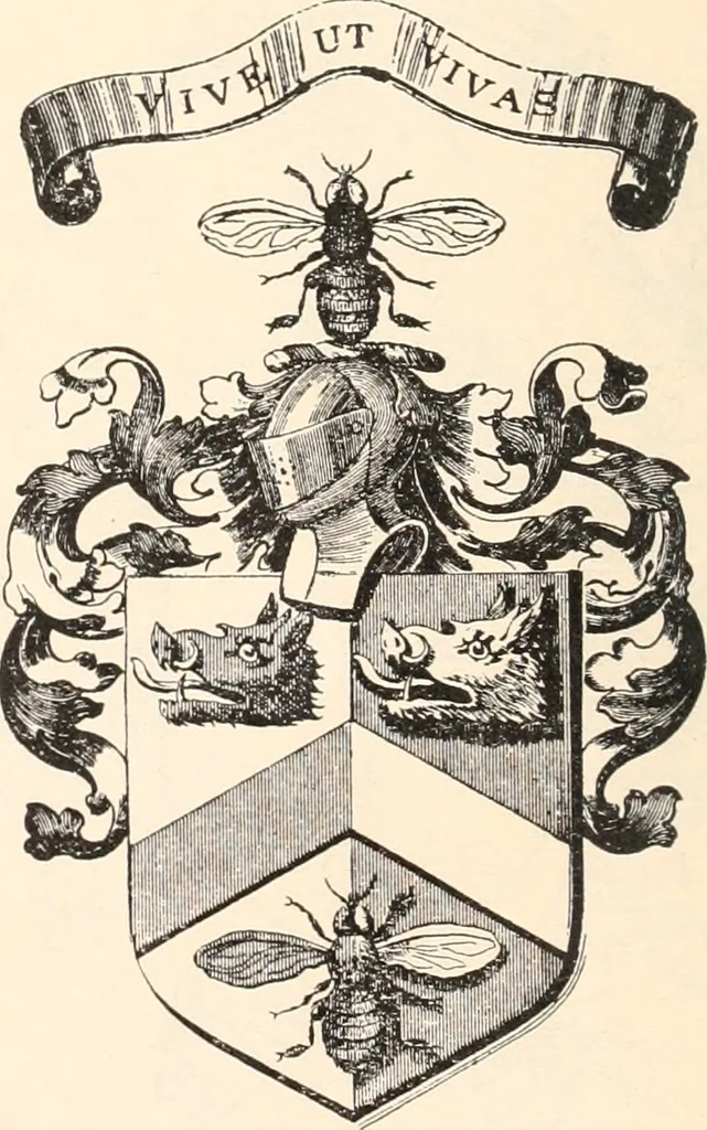 An illustration from Armorial families : a directory of gentlemen of coat-armour, 1905, leaf 53