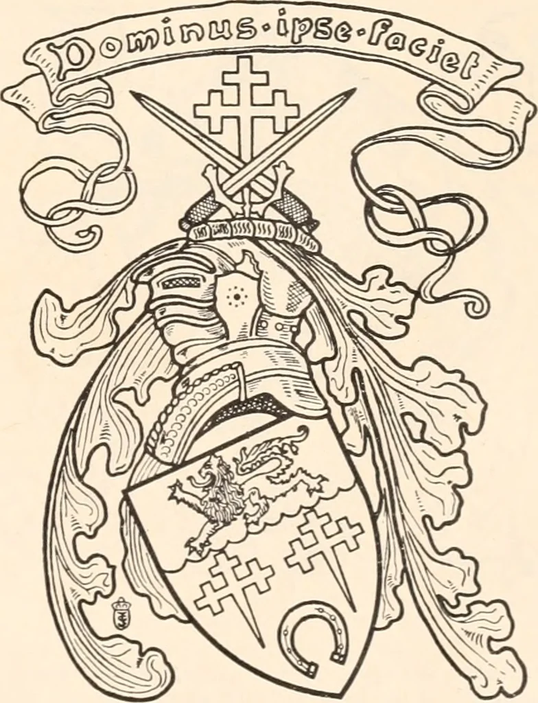 An illustration from Armorial families : a directory of gentlemen of coat-armour, 1905, leaf 58