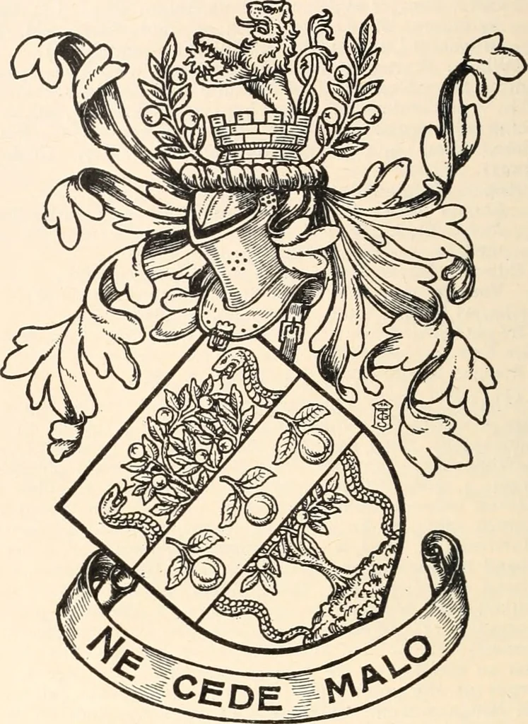 An illustration from Armorial families : a directory of gentlemen of coat-armour, 1905, leaf 59