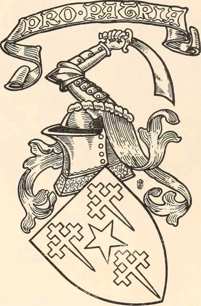 An illustration from Armorial families : a directory of gentlemen of coat-armour, 1905, leaf 62