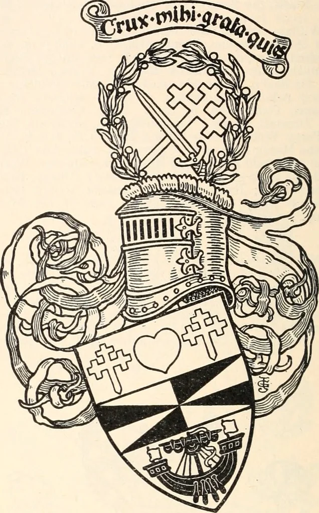 An illustration from Armorial families : a directory of gentlemen of coat-armour, 1905, leaf 63