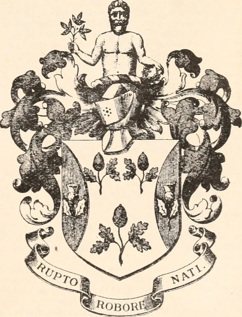 An illustration from Armorial families : a directory of gentlemen of coat-armour, 1905, leaf 66