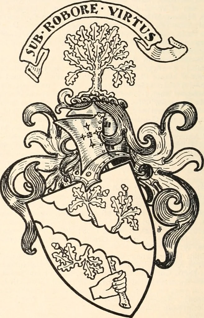 An illustration from Armorial families : a directory of gentlemen of coat-armour, 1905, leaf 67