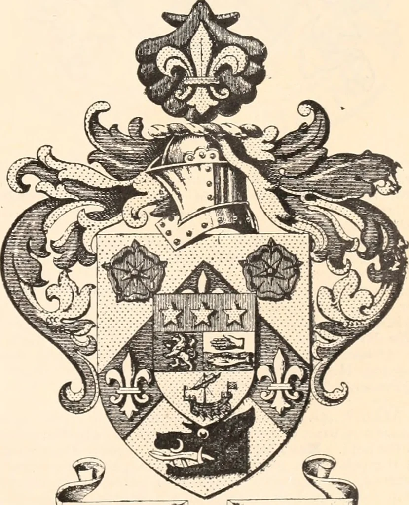 An illustration from Armorial families : a directory of gentlemen of coat-armour, 1905, leaf 74