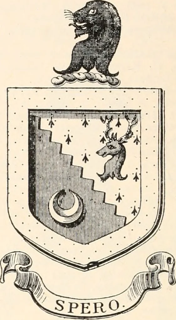 An illustration from Armorial families : a directory of gentlemen of coat-armour, 1905, leaf 77